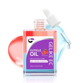 gelike ec Cuticle Oil for Repair Nails Pomegranate Smells Nail Treatment for Growth and Strengthen - Growth Oil Quick Dry Nail Care Moisturize Dry Damaged Salon and Home 15ML LARGE CAPACITY