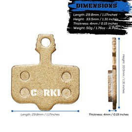 Corki Cycles Brake Pads 4 Pairs Disc Brake Pads for Sram Avid Elixir 1 3 5 7 9 R ER CR Mag Level TL T for Sram XX X7 X9 XXWC DB1 DB3 DB5