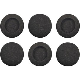 cyclingcolors 6 x Foam Earphones Ear Pads Black Sponge Covers for Headphones Replacement Ear Muffs Microphone Microphone Filter Foam Wind Protection 50 mm