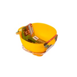 Kuhn Rikon Kinderkitchen Kids Mixing Bowl, Pig, 9.8" x 9.1" x 4.3", Yellow | Child-Friendly Kitchen Tools for Real Cooking