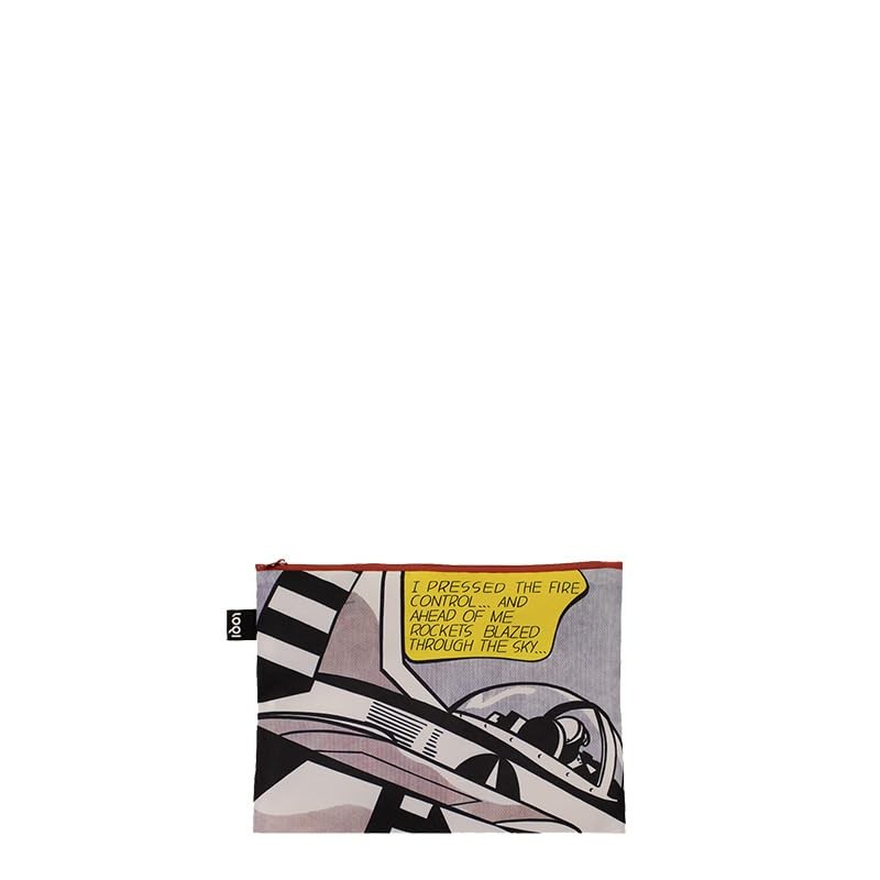 Roy Lichtenstein Whaam! Recycled Zip Pockets, multicoloured, Cosmetic case