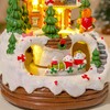 Christmas Village Houses, Christmas Collectible Buildings Decoration Musical Christmas Village