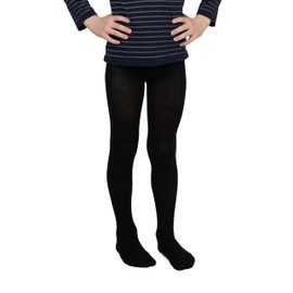 LORES Kids Tights for Boys Warm Soft Comfortable Opaque Toddler Casual Tights with School Foot One Pair Paolo, nero