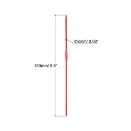 uxcell 20Pcs Aluminum Crochet Hook 2.0mm Knitting Needles for DIY Craft Yarn Red