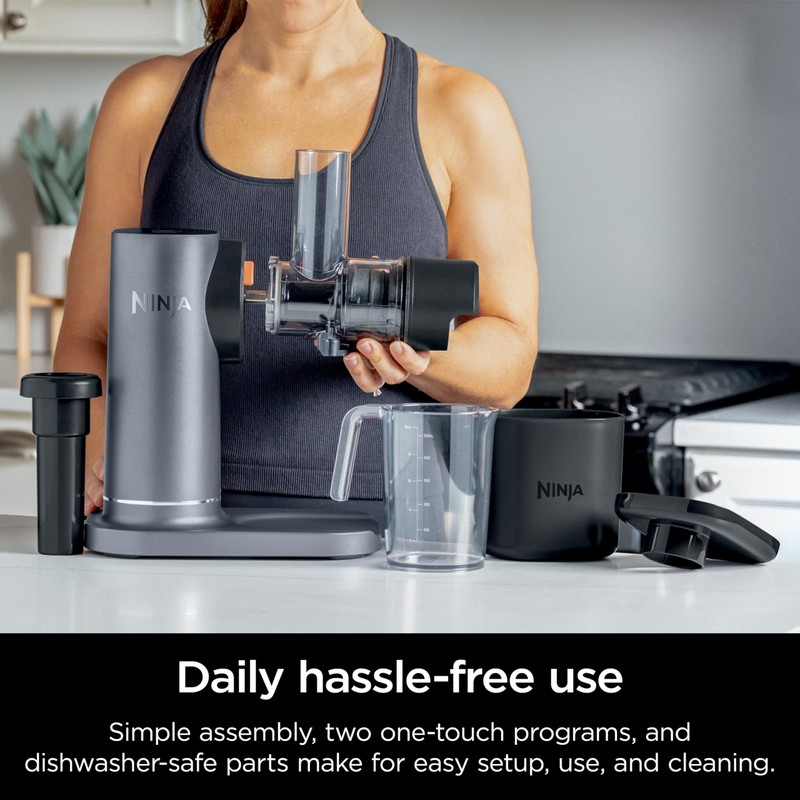 Ninja JC150 NeverClog Cold Press Juicer, Powerful Slow Juicer with
