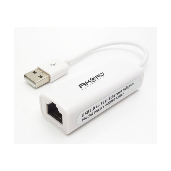AKORD® USB 2.0 TO ETHERNET ADAPTER LAN RJ45 FOR LINUX/PC/XP/Vista