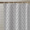 Catherine Lansfield Aztec Diamond180x180cm Shower Curtain Panel Silver Grey