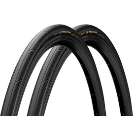 Continental Ultra Sport 3 Black/Black 700x28C FB Road Clincher Tire Set of 2