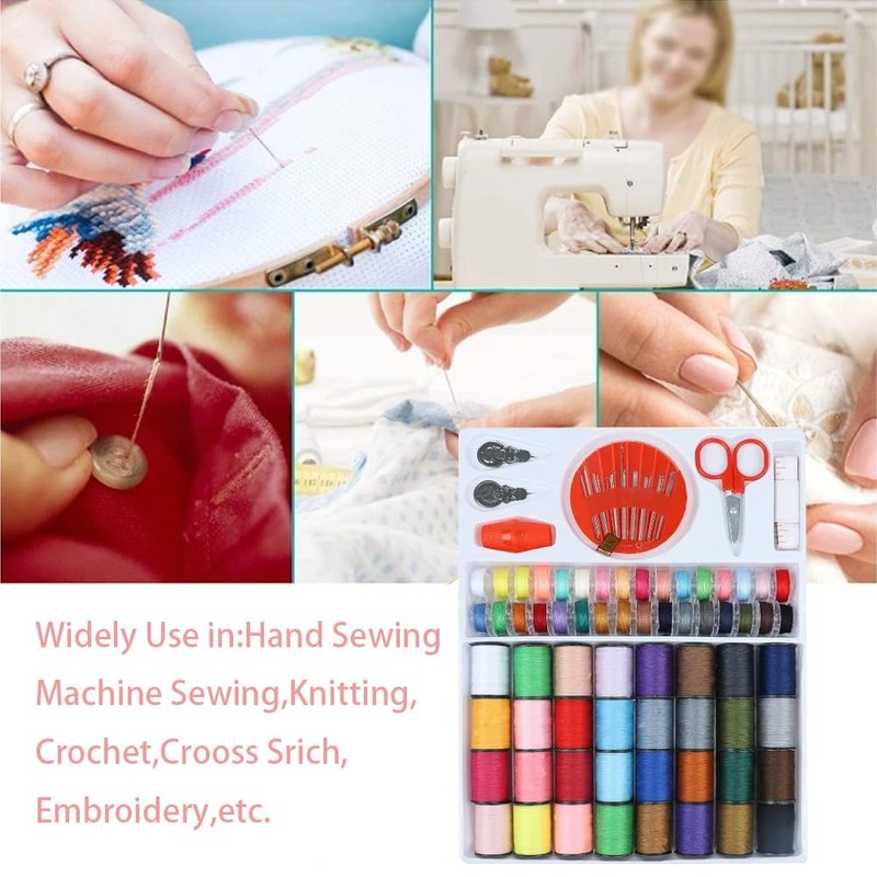 YDHfdc Sewing Thread Set 64 Pieces Sewing Thread for Sewing