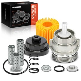 A-Premium Engine Oil Filter Cap Assembly Kit Compatible with Toyota and Lexus Vehicles - 2005-2021 - Avalon, Camry, Highlander, RAV4, Sienna, Tacoma, Venza - Replaces 15620-31060, 15643-31050