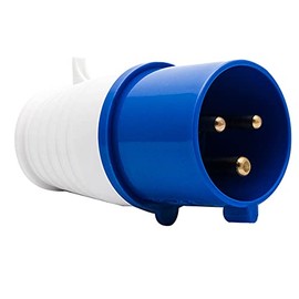 ExcInter 16A #013 240V 3Pin Blue Industrial Plug Sockets 2P+E weatherproof IP44 Camping Caravan Industrial