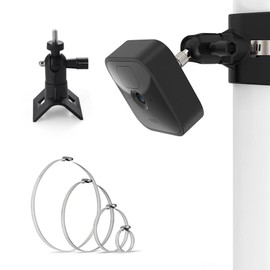 Camera Wall Mount Camera Pole Mounting Bracket Ring Mount Surveillance Camera Mount Ring Wall Mount Camera Mount 360 Degree Adjustable for Arlo/Wyze/Eufycam Outdoor Cameras