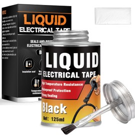 Liquid Electrical Tape, Quick Drying Insulating Electrical Glue, Black Waterproof Wire Glue, High Temperature Resistant; Ideal for Wire Equipment Repair, Automotive, Marine, and Home Use, 4OZ