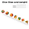 UBEUCK Silicone Dice, DND7PCS Piece Silicone Dice Set, with Flannelette