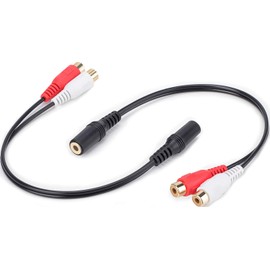 PASOW 2 Pack 3.5mm Stereo Female to 2RCA Female RCA Audio Y Cable