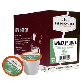 Fresh Roasted Coffee, Jamaican Me Crazy, Flavored Coffee Pods, 24 Count