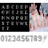 Chisafly Nail Parts Alphabet Initial Numbers Small Alphabet A-Z Numbers