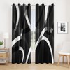 weesire Black and White Blackout Curtains for Bedroom Living Room