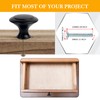20 PCS Black Matte Kitchen Cabinet Knobs, 27mm Round Alloy