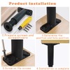 Pack of 2 Support Legs for Bed Frame, Black Bed