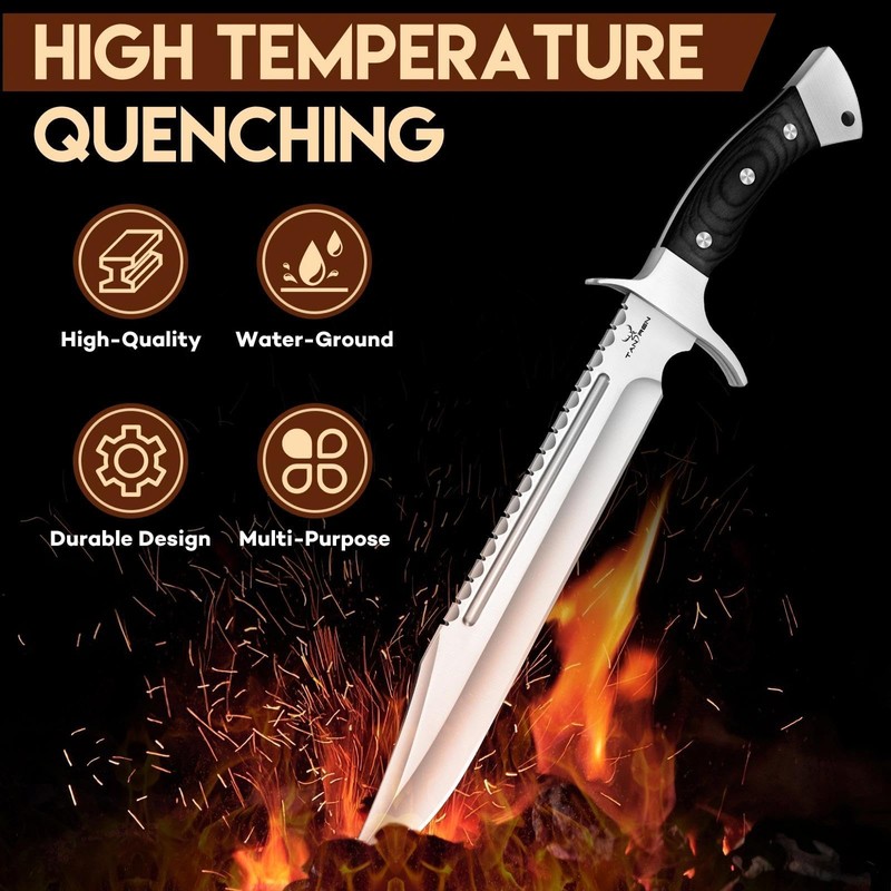 TAN REN Survival Knife Machete for Cutting Trees Heavy Duty