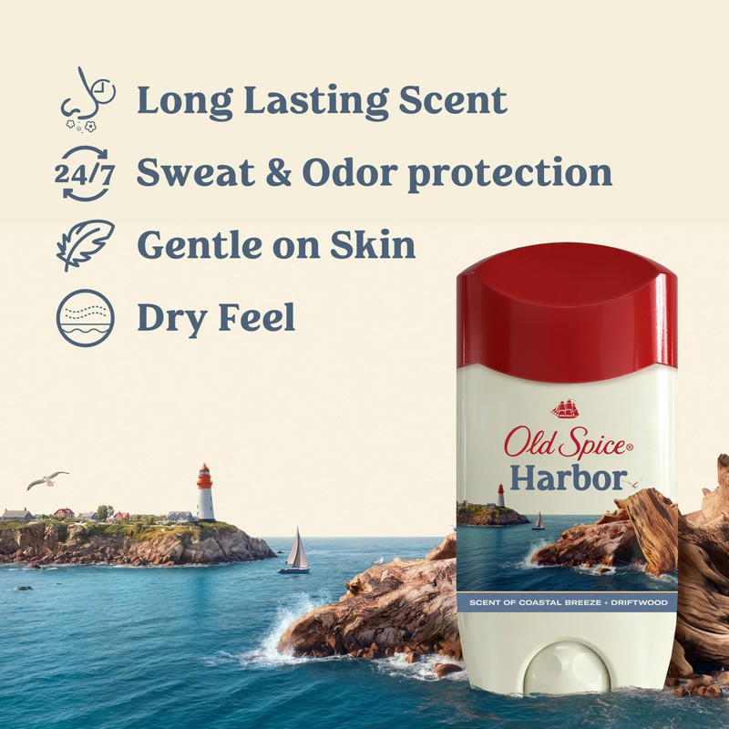 Old Spice Antiperspirant Deodorant for Men, Harbor Scent, 48 Hr