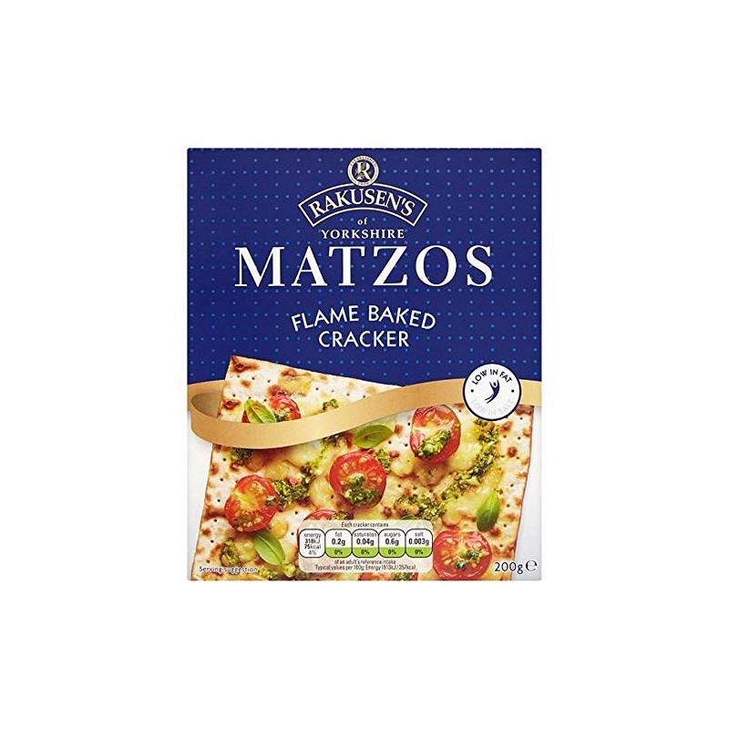 Rakusen's Of Yorkshire Matzos Flame Baked Cracker 200g