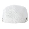 Kuyou Men's Peaked Summer Flat Cap, White, One Size