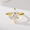 LOIPURI 4CT Marquise Moissanite Engagement Ring for Women