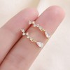 Atentuyi Tiny Cz Stud Earrings Gold Cz Drop Earrings Crystal