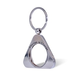 ATERECOSP AA Coins Holder Keychain | Double-Sided Keychain for Sobriety Coin, NA AA Chips & Medallions | Size For 35mm*(2-3) mm Sobriety Coin - Courage to Change