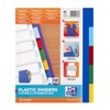 Oxford A4 5 Part Plastic Dividers, Extra Strong Assorted Colours,