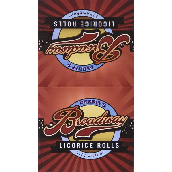 Gerrit's Broadway Licorice Rolls Strawberry 24 Count