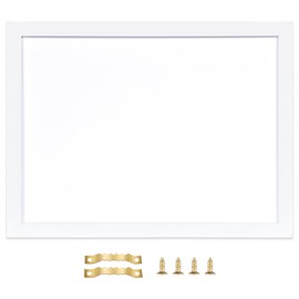 TORASO Dry Erase White Board, Magnetic Whiteboard for Wall, Office/School/Home, Hanging Board for Decoration/Planning/Kitchen Grocery List/Drawing/Memo, White Frame, 12"x 16"(BB-WH-3040)