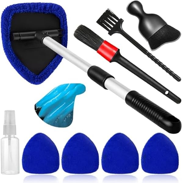 10pcs Windshield Cleaner Tool, Car Window Cleaning Wash Kit with