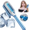 Hair Straightener Brush Ice Therapy Professional Negative Ion Cold Wind