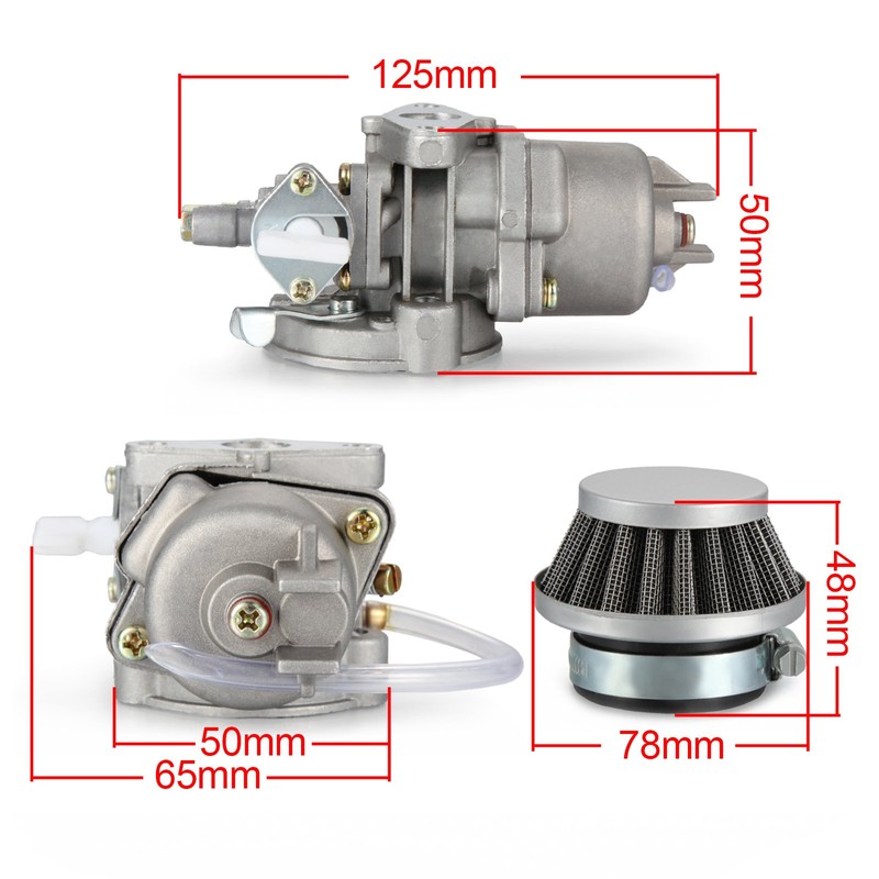 Madlife Garage Carburetor Carb + Air Filter 47cc 49cc Mini