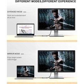 VOLT PLUS TECH PRO HDMI 8K/4k [2Pack] Adapter Compatible with Honor 90 GT USB Type-C/Thunderbolt 3/4 Converter Smart Full Digital 4320p @60Hz Display