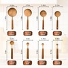 AGIgear Premium Measuring Cups and Spoons Set with Wood Handle
