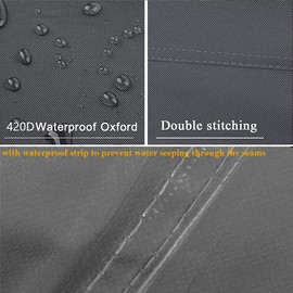 Patio Chaise Lounge Cover Grey Skyour Waterproof Heavy Duty Outdoor Recliner Cover UV Tear Resistant Pool Bench Chaise Longue Chair Furniture Covers for Garden Yard (2)