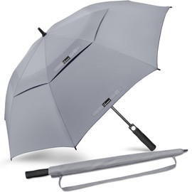NINEMAX Golf Umbrella 54 Inch,Large Umbrellas Windproof Automatic Open,Oversized Double Canopy Vented Umbrella for Rain Large Size,Extra Large Umbrellas for Men and Women(Grey)