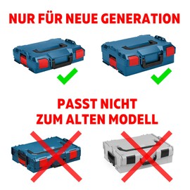 WFix 2 x Non-Slip Mat Compatible with Sortimo & Bosch Professional L‑Boxx 102/136 G4 - Soft Rubberised Foam, 418 x 308 x 3 mm, Non-Slip, Shock-Absorbing, Easy to Clean