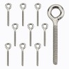M6 Heavy Eye Bolts, 10Pcs Long Shank Lifting Eye Bolt, 304 Stainless Steel Ring Bolt for Timber Mounting Garden Hanging Projects, Seamless Welded Closed Corrosion Resistant(70 mm)