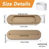 MOROBOR Self-Stick Oval Sliding Door Pulls, 2pcs Aluminum Alloy Hidden