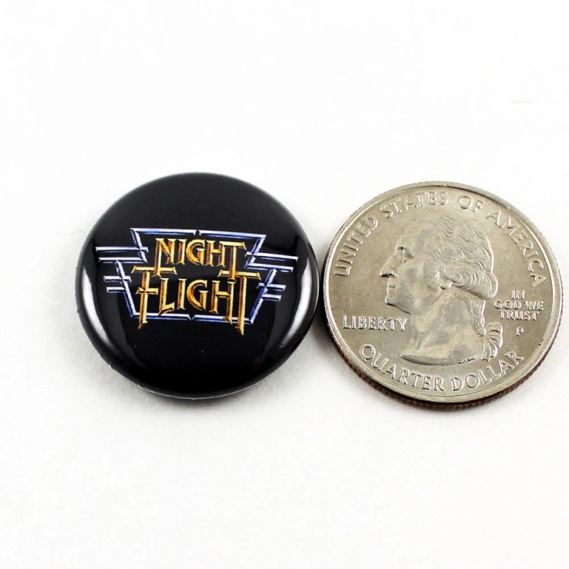Night Flight Logo - 1 Inch Pinback Button | punk