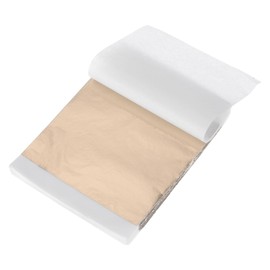 QUARKZMAN 200 Sheets Gold Leaf for Crafts, 14 x 14 cm Imitation Gold Foil Gold Flakes Gold Paper for Acrylic Painting Art Project Craft Furniture Decoration Nails Manicure, Deep Gold