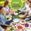 GoBeTree 50 x 18cm Round Sugarcane Disposable Plates Ecological, Biodegradable