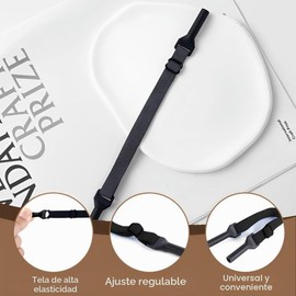 6 Piezas Sujetador de Lentes, Cordones para Lentes, Correa para Gafas, Correa para Gafas de Ciclismo, Almohadillas Antideslizantes, Ajustable 17-27cm, Ideal para Deportes y Exteriores