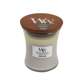 WoodWick Medium Hourglass jar Candle, 9.8 x 9.8 x 11.9 cm, Grey