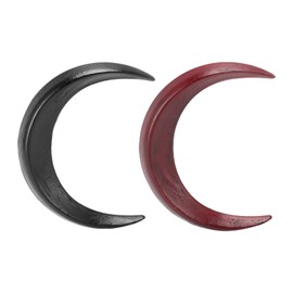 2pcs Moon Hair Fork Hand Carved Moon Hair Fork Wooden Moon Hairpin Hair Styling Accessories for Women Large Black Brown